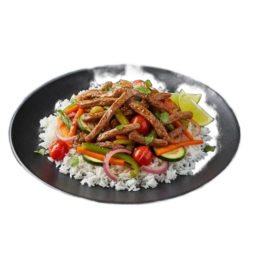 Riz aux légumes viande de bœuf