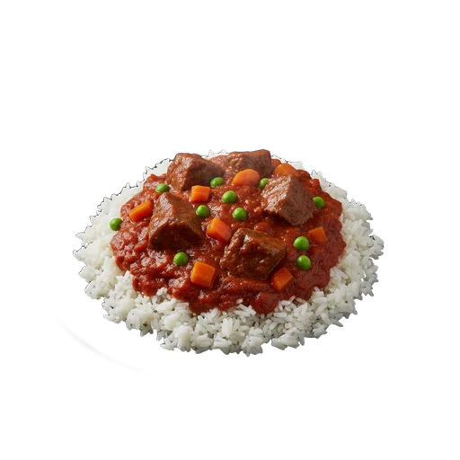 Riz sauce rouge viande de bœuf
